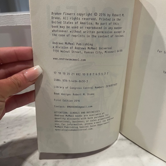 Signed First Edition Broken Flowers by R.M. Drake - Picture 4 of 5